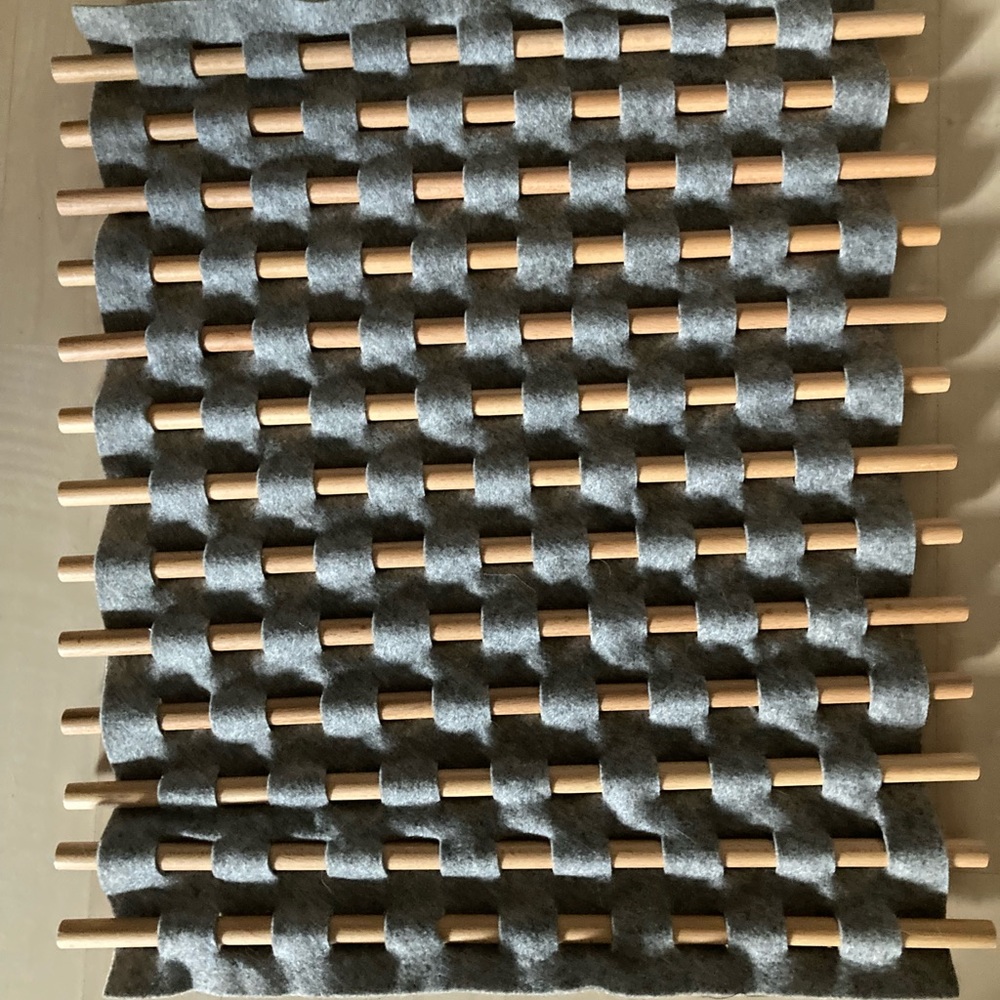 Umbra Grey Felt Weaved Wall Hanging